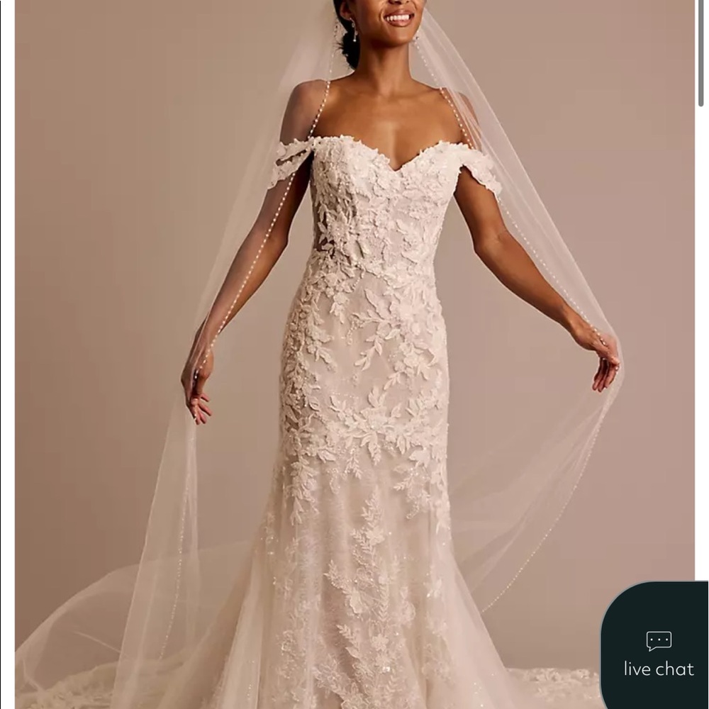 Brand new Galena cathedral veil with crystals